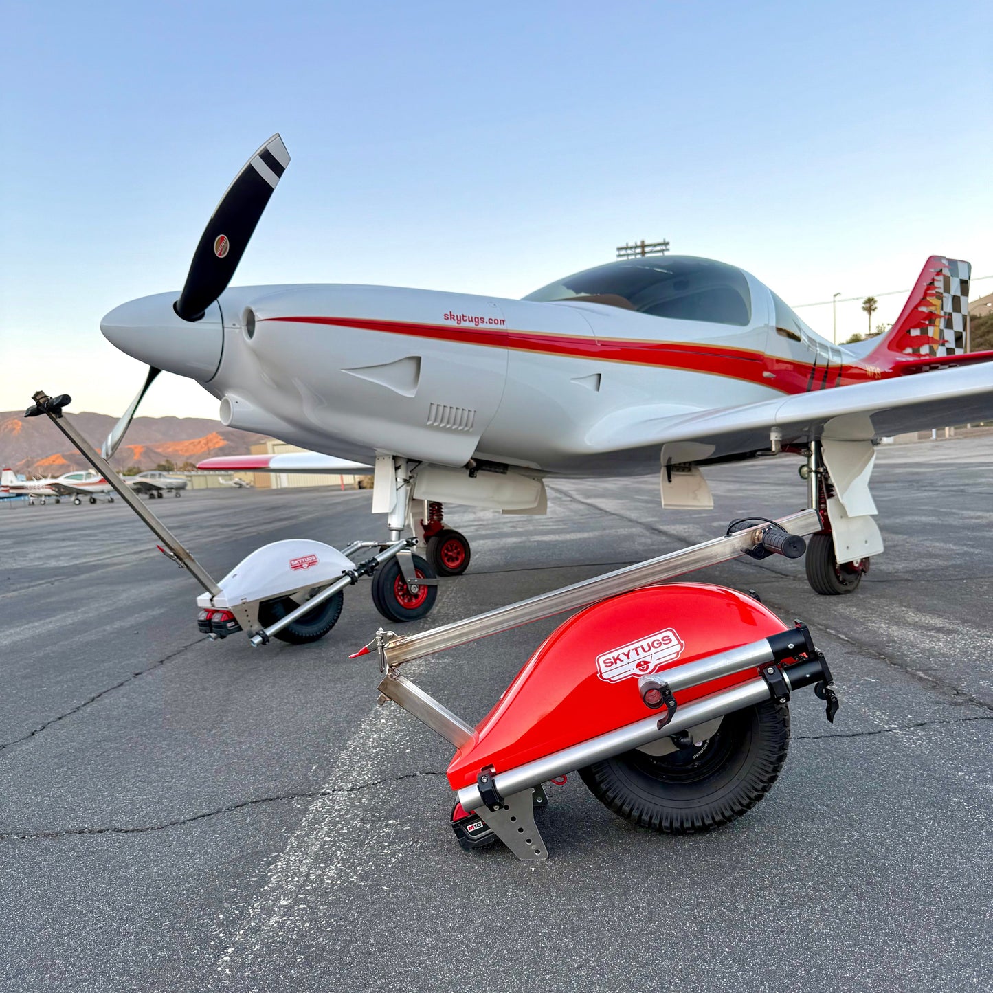 Electric airplane tug that uses cordless drill batteries